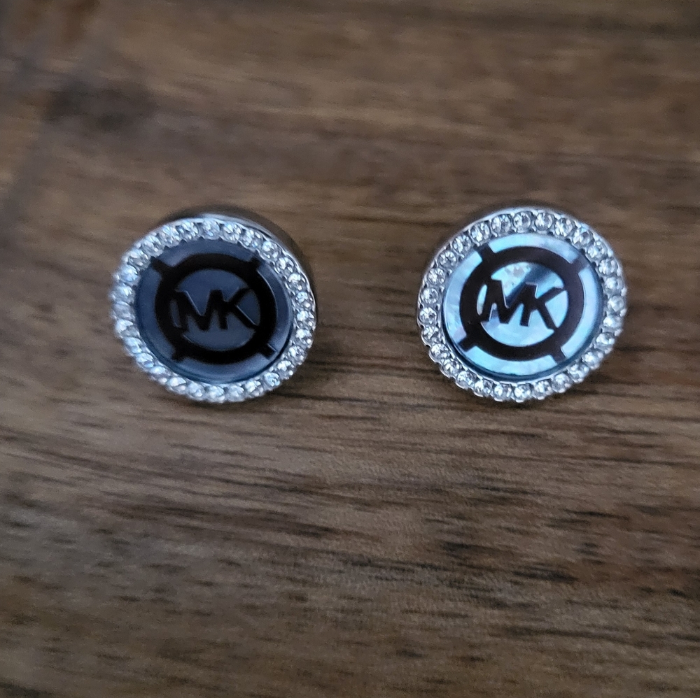 Michael Kors Cubic Zirconia and Silver Stud Earrings
